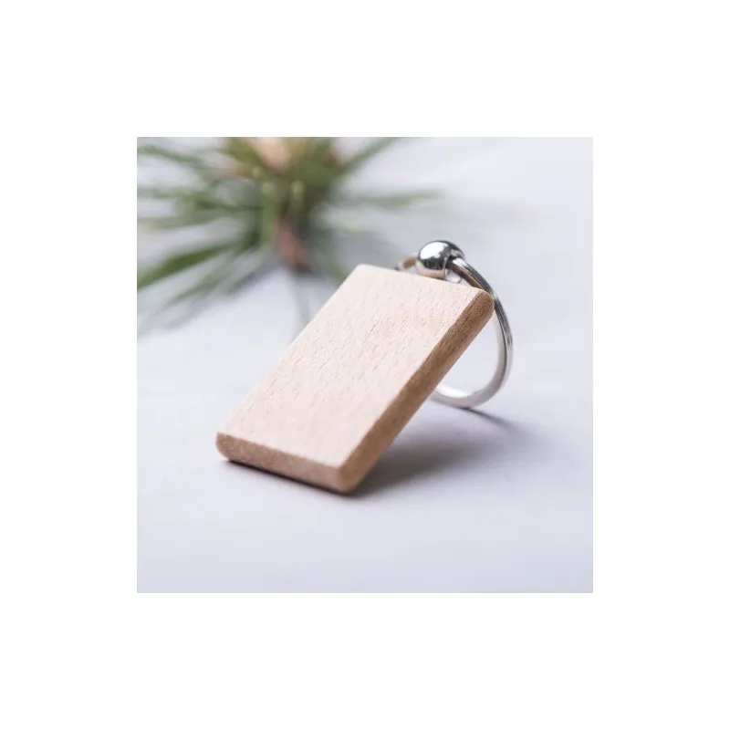 Porte-clés éco-friendly en bois personnalisable Pelton Matières : coton recyclé Couleurs : gris personnalisable avec votre logo