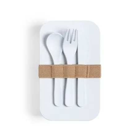 Gamelle Personnalisée Écologique - Lunch Box Molkas pas cher Matières : PU Couleurs : blanc cadeau entreprise pas cher