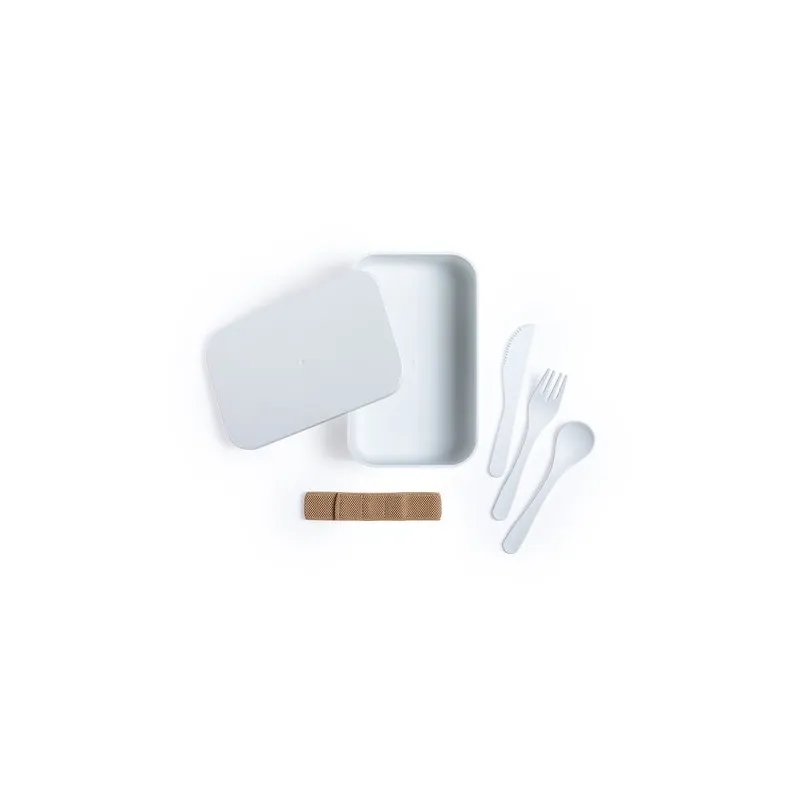 Gamelle Personnalisée Écologique - Lunch Box Molkas pas cher Matières : PU Couleurs : blanc goodies publicitaire événementiel