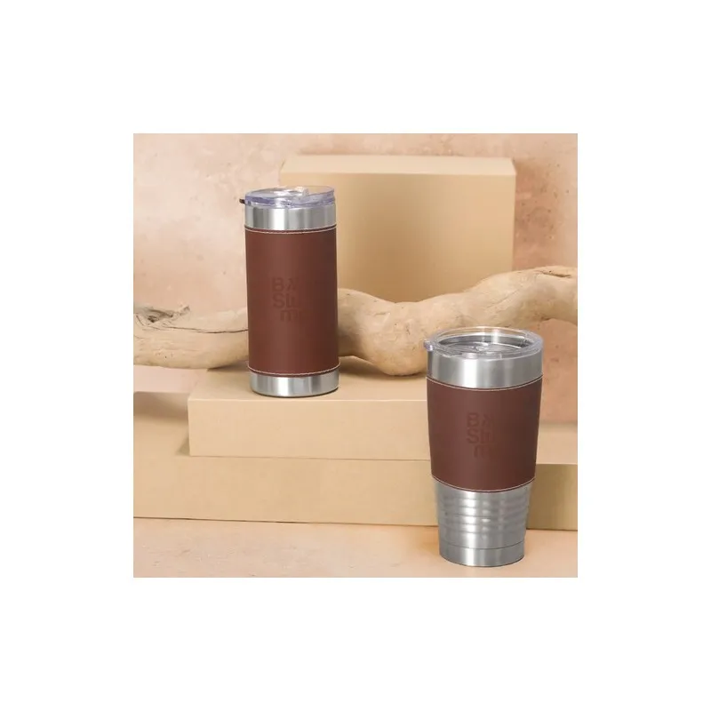 Verre thermique personnalisé pas cher Hulpex Matières : carton recyclé Couleurs : bleu clair personnalisation sur mesure