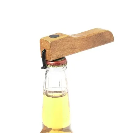 Ouvre Bouteille Pratique Personnalisé pas cher Clasinger Matières : bambou Couleurs : noir goodies publicitaire événementiel