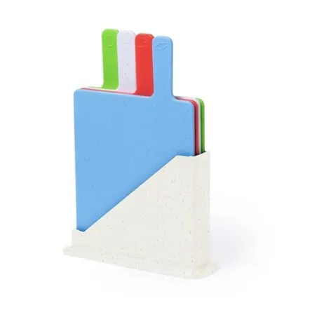 Set Personnalisé de Planche à Découper Miquelson Matières : bambou Couleurs : rouge cadeau entreprise pas cher