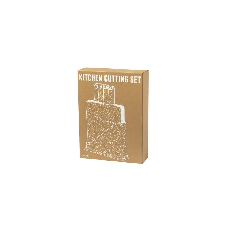 Set Personnalisé de Planche à Découper Miquelson Matières : bambou Couleurs : rouge objet promotionnel éco-responsable