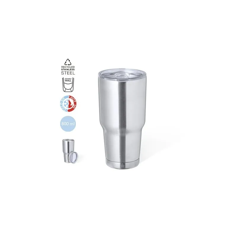 Mug Isotherme Écologique Personnalisé Thermique Atinger pas cher Matières : bambou Couleurs : orange personnalisable avec votre 