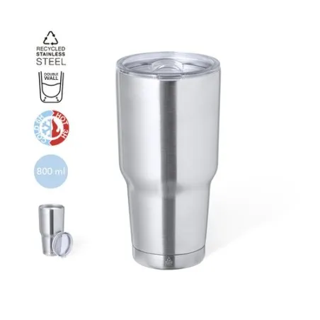 Mug Isotherme Écologique Personnalisé Thermique Atinger pas cher Matières : bambou Couleurs : orange personnalisable avec votre 