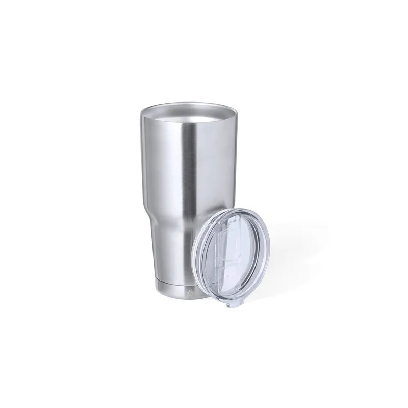 Mug Isotherme Écologique Personnalisé Thermique Atinger pas cher Matières : bambou Couleurs : orange cadeau entreprise pas cher