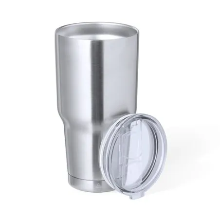 Mug Isotherme Écologique Personnalisé Thermique Atinger pas cher Matières : bambou Couleurs : orange cadeau entreprise pas cher