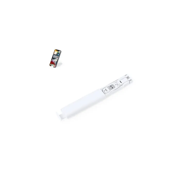 Set de Câbles Adaptateurs Personnalisés Économiques Tich Matières : ABS recyclé Couleurs : bleu personnalisable avec votre logo