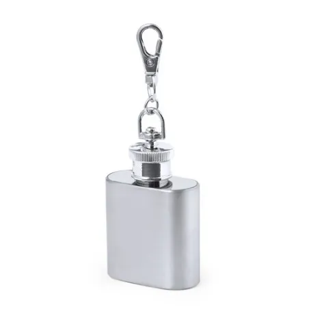 Porte-Clés Publicitaire Écologique Flacon - Deneb Matières : PU Couleurs : blanc cadeau entreprise pas cher