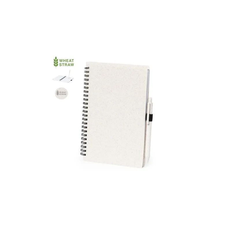 Cahier Écologique et Stylo Personnalisé - Pas Cher Emily Matières : carton recyclé personnalisable avec votre logo