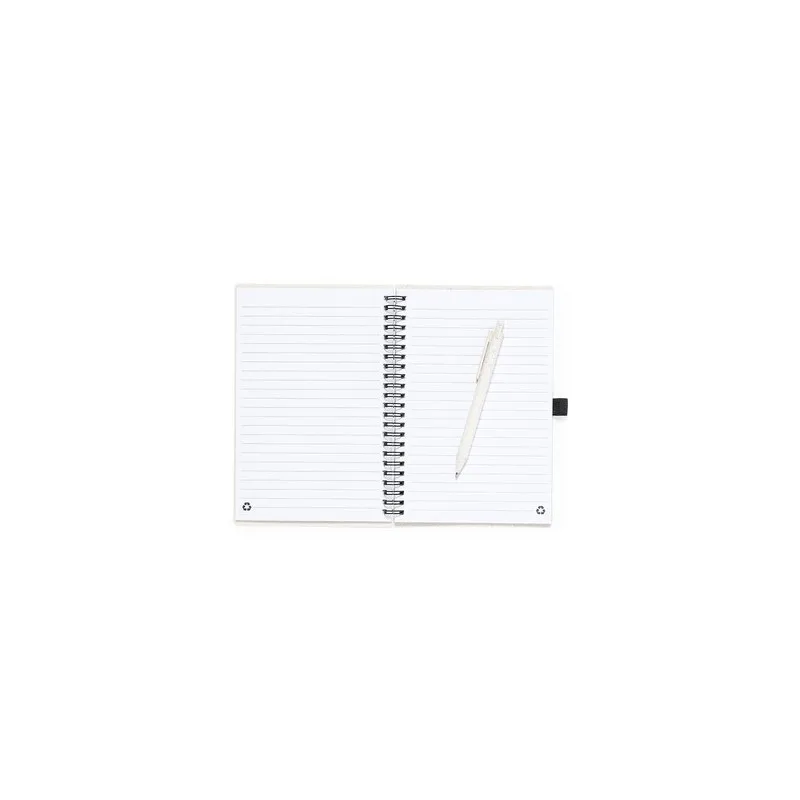 Cahier Écologique et Stylo Personnalisé - Pas Cher Emily Matières : carton recyclé marquage laser ultra précis