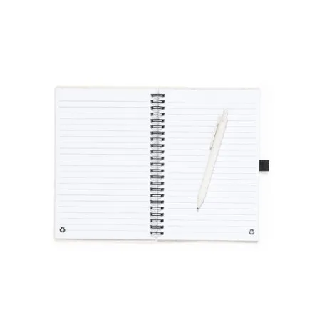 Cahier Écologique et Stylo Personnalisé - Pas Cher Emily Matières : carton recyclé marquage laser ultra précis