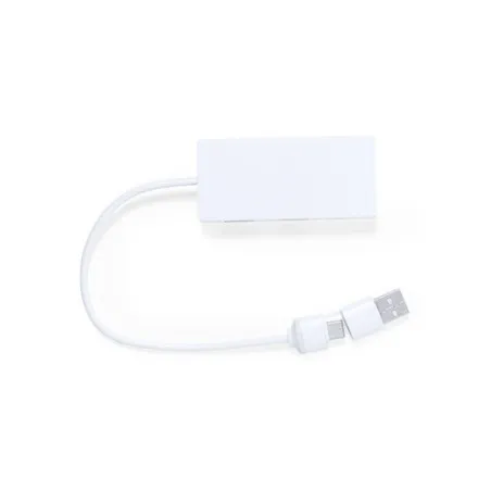 Hub USB Personnalisé High Tech - Hevan Matières : aluminium Couleurs : argenté marquage laser ultra précis