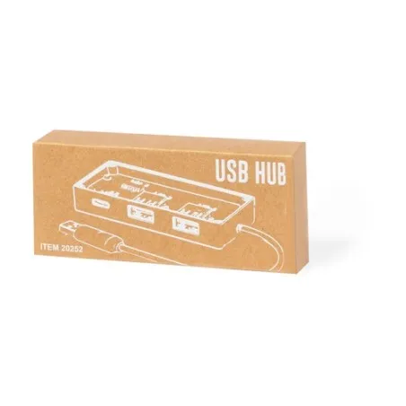 Hub USB Personnalisé High Tech - Hevan Matières : aluminium Couleurs : argenté livraison express 24h 48h