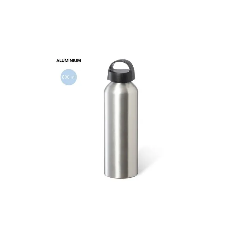 Gourde Personnalisable 800 ml - Bidon Carthy Matières : aluminium recyclé  Couleurs : argenté marquage couleur éclatante