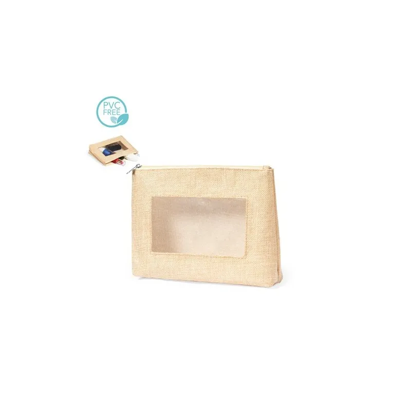 Trousse de Toilette Personnalisable Écologique Flumit Matières : coton Taille textile : M Couleurs : blanc personnalisable avec 