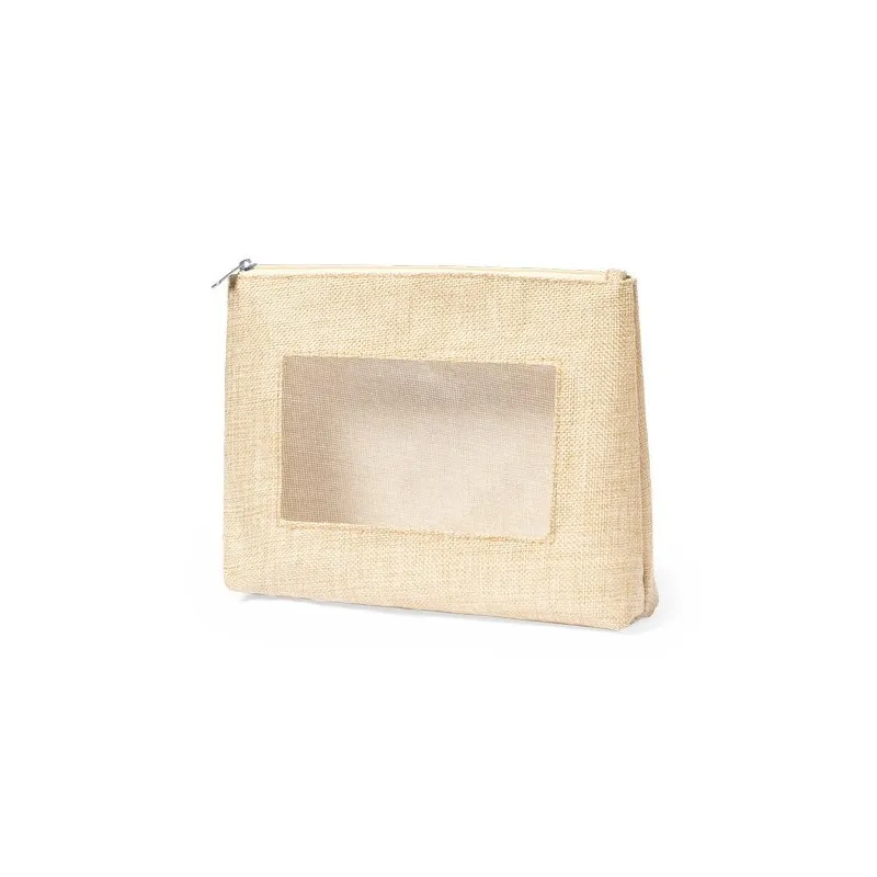 Trousse de Toilette Personnalisable Écologique Flumit Matières : coton Taille textile : M Couleurs : blanc marquage laser ultra 