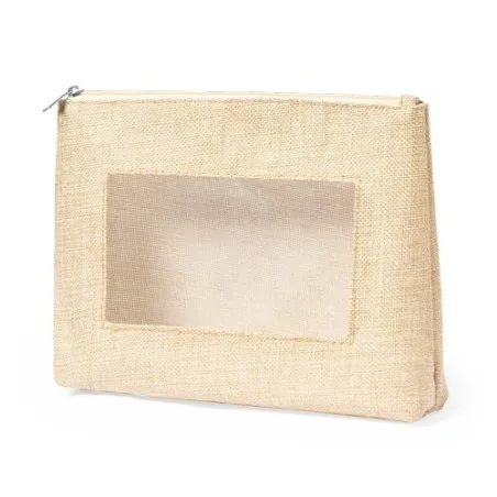 Trousse de Toilette Personnalisable Écologique Flumit Matières : coton Taille textile : M Couleurs : blanc marquage laser ultra 