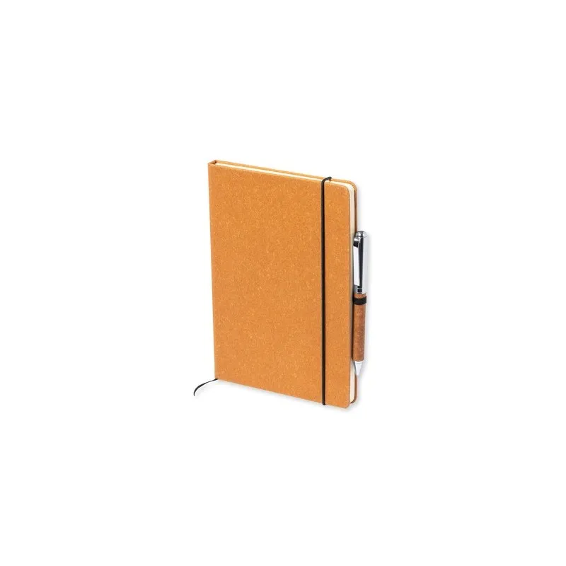 Set Écologique Personnalisé de Cahier et Stylo Nauthax Matières : coton Taille textile : L Couleurs : blanc personnalisable avec
