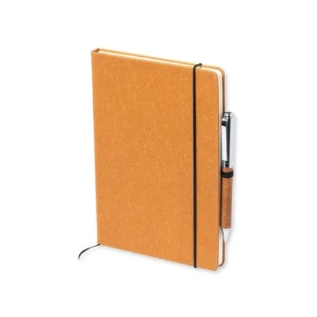 Set Écologique Personnalisé de Cahier et Stylo Nauthax Matières : coton Taille textile : L Couleurs : blanc personnalisable avec