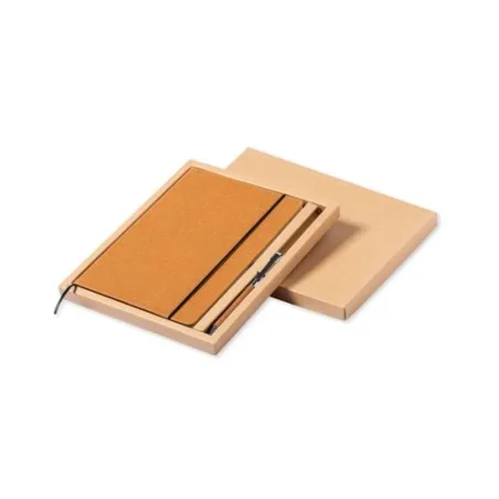 Set Écologique Personnalisé de Cahier et Stylo Nauthax Matières : coton Taille textile : L Couleurs : blanc impression haute déf