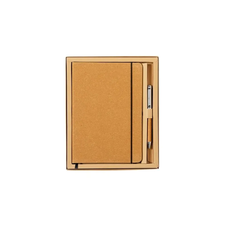 Set Écologique Personnalisé de Cahier et Stylo Nauthax Matières : coton Taille textile : L Couleurs : blanc marquage laser ultra