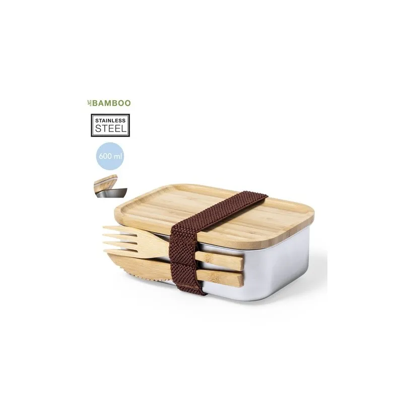 Gamelle Écologique Personnalisée - Lunch Box pas cher Sariul Matières : bambou Couleurs : naturel