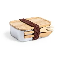 Gamelle Écologique Personnalisée - Lunch Box pas cher Sariul Matières : bambou Couleurs : naturel 2