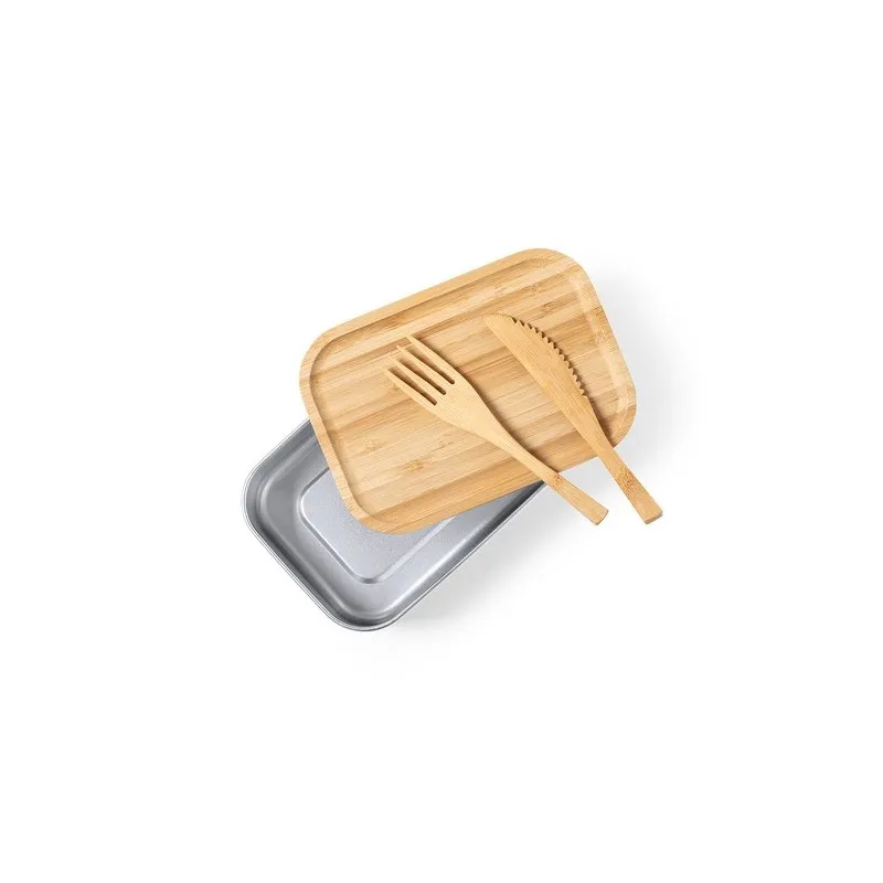 Gamelle Écologique Personnalisée - Lunch Box pas cher Sariul Matières : bambou Couleurs : naturel impression haute définition