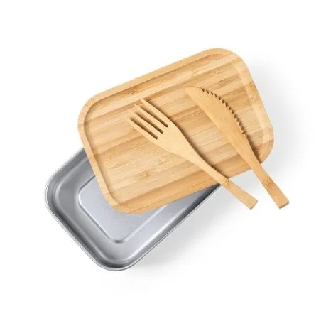 Gamelle Écologique Personnalisée - Lunch Box pas cher Sariul Matières : bambou Couleurs : naturel impression haute définition