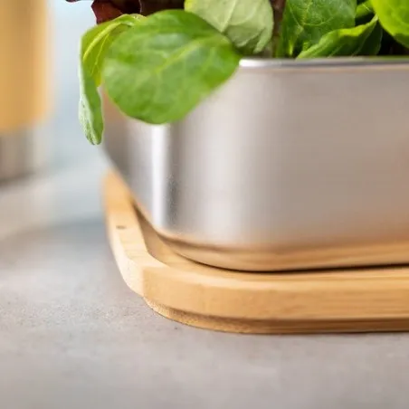 Gamelle Écologique Personnalisée - Lunch Box pas cher Sariul Matières : bambou Couleurs : naturel personnalisation rapide en Fra