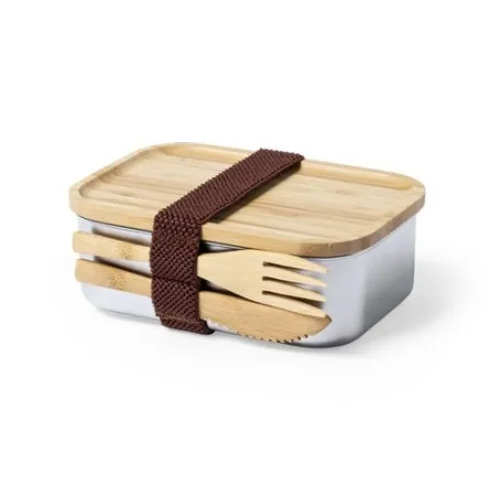 Gamelle Écologique Personnalisée - Lunch Box pas cher Sariul Matières : bambou Couleurs : naturel cadeau client original
