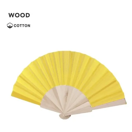 Éventail personnalisé Folklore Couleurs : blanc cadeau collaborateur premium