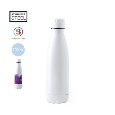 Gourde Écologique 700ml en Acier Inoxydable Personnalisée Bayron Matières : nylon Couleurs : noir personnalisable avec votre log