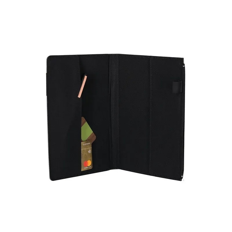 Bloc-notes étui personnalisé pas cher Katz Matières : polypropylène (PP) Couleurs : vert marquage laser ultra précis