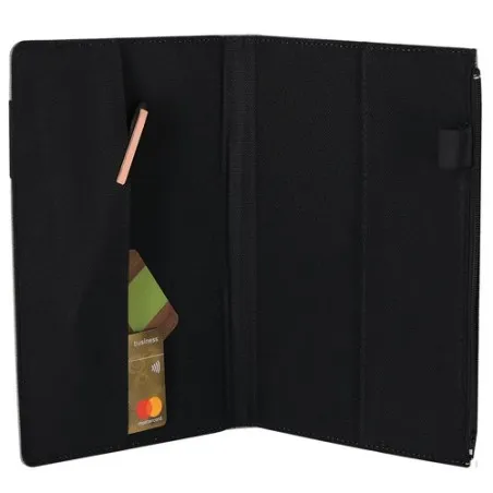 Bloc-notes étui personnalisé pas cher Katz Matières : polypropylène (PP) Couleurs : vert marquage laser ultra précis