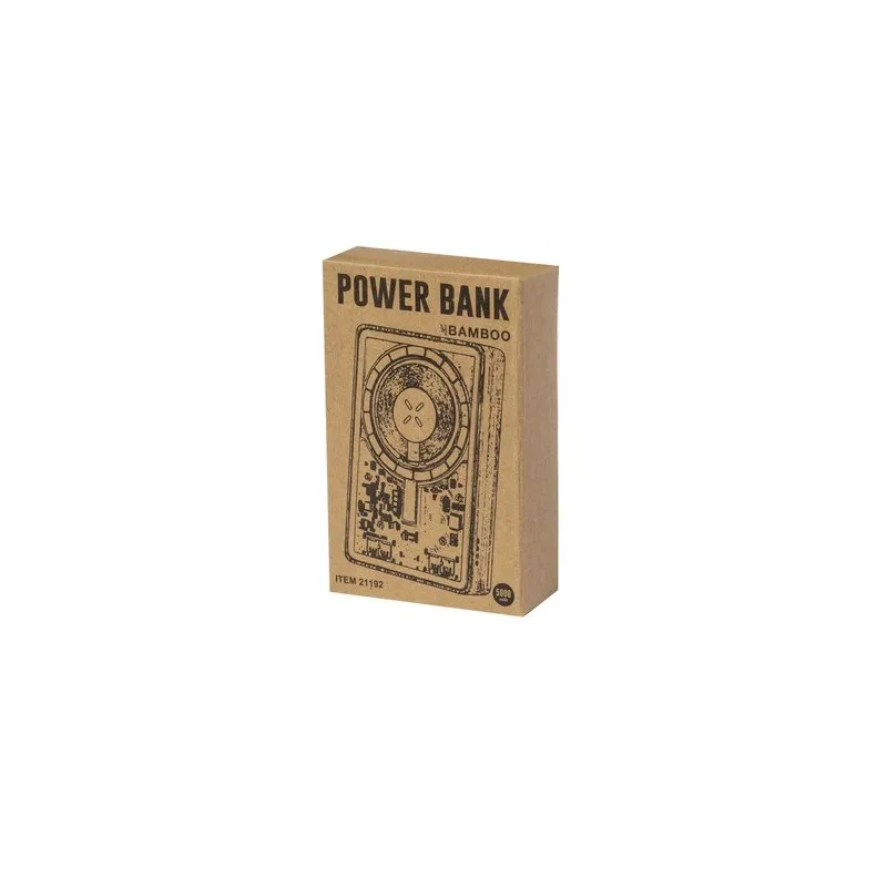 Batterie Écologique Personnalisée 5000 mAh Power Bank Dominik pas cher Matières : coton Couleurs : beige personnalisation rapide