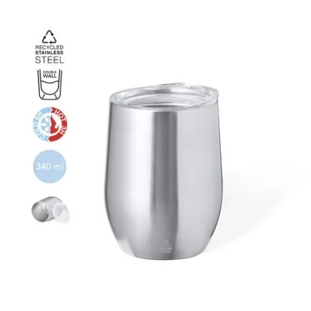 Mug Isotherme Écologique Personnalisé Thermique Yarton Matières : carton Couleurs : gris personnalisable avec votre logo