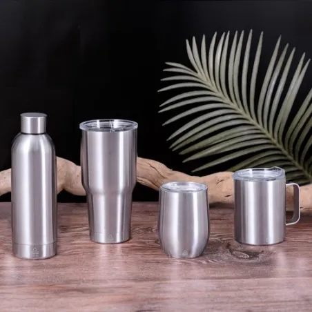 Mug Isotherme Écologique Personnalisé Thermique Yarton Matières : carton Couleurs : gris impression haute définition