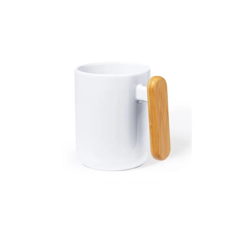 Tasse en Céramique Écologique avec Poignée en Bambou Personnalisée Mystral Matières : ABS Couleurs : vert cadeau entreprise pas 