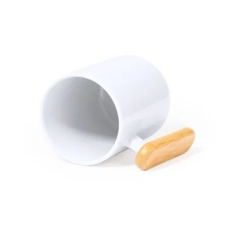 Tasse en Céramique Écologique avec Poignée en Bambou Personnalisée Mystral Matières : ABS Couleurs : vert goodies publicitaire é