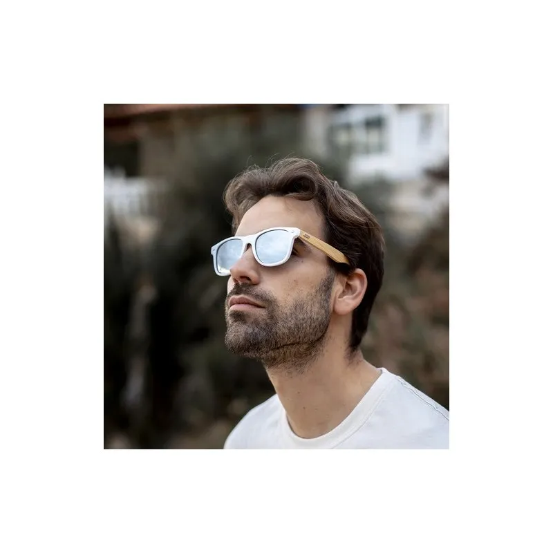 Lunettes de Soleil Personnalisées UV400 - Ferguson Pas Cher Matières : bambou Couleurs : brun objet promo petit budget