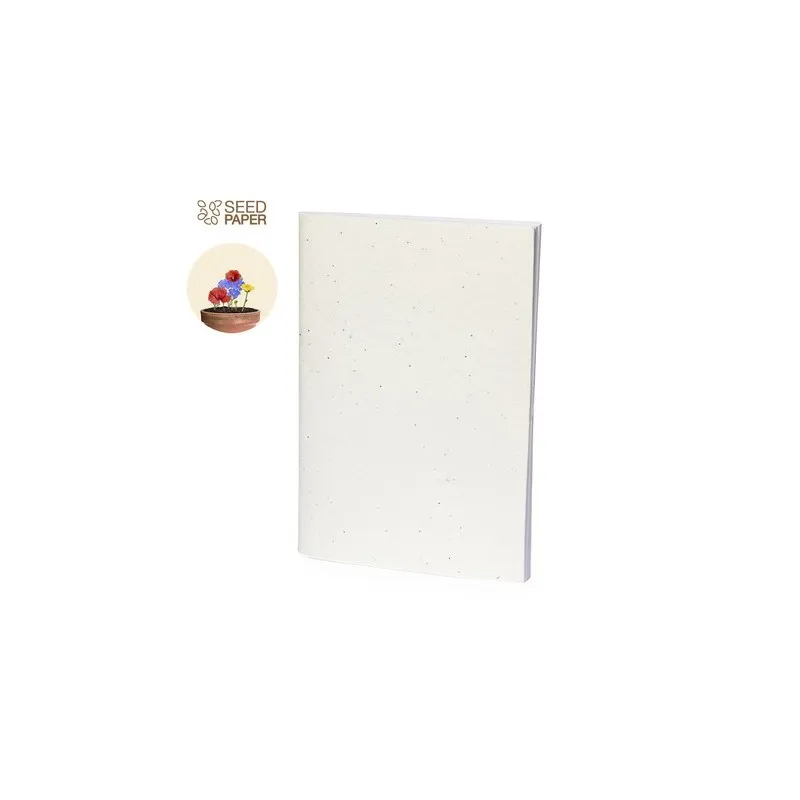 Cahier Écologique Ensemencé Personnalisé Derna Matières : alliage de zinc Couleurs : argenté personnalisable avec votre logo