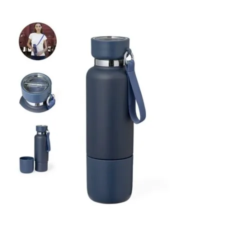 Bouteille Isotherme Écologique Personnalisée 550ml - Flautrok Matières : polyester Couleurs : rouge impression haute définition