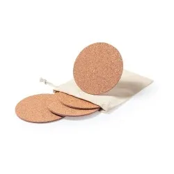 Sous-Verres Écologiques Personnalisés - Set Yagger Matières : bois Couleurs : brun 2