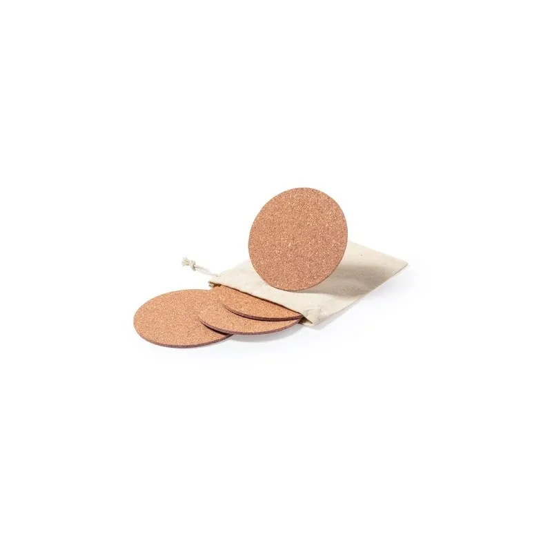 Sous-Verres Écologiques Personnalisés - Set Yagger Matières : bois Couleurs : brun personnalisable avec votre logo