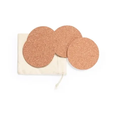 Sous-Verres Écologiques Personnalisés - Set Yagger Matières : bois Couleurs : brun goodies publicitaire événementiel