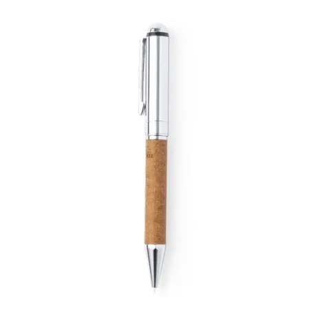 Stylo personnalisé en métal chromé et cuir recyclé pratique - Rayulk Matières : silicone Couleurs : noir livraison express 24h 4