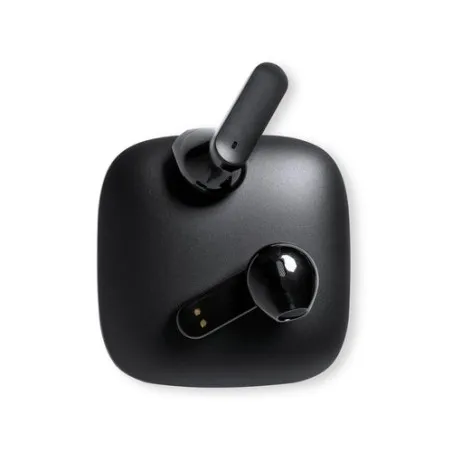 Écouteurs Sans Fil Élégants Écologiques Personnalisés Trustal Matières : silicone Couleurs : noir goodies publicitaire événement