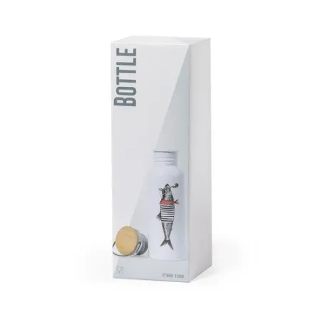 Gourde Sportive Personnalisée Sublimation Preuk Matières : polyester Couleurs : bleu marquage laser ultra précis